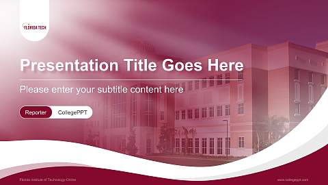 Florida Institute of Technology-Online Lecture Sharing and Networking Event PPT Template