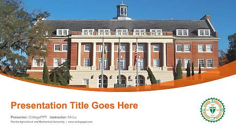 Florida Agricultural and Mechanical University Course/Courseware Creation PPT Template