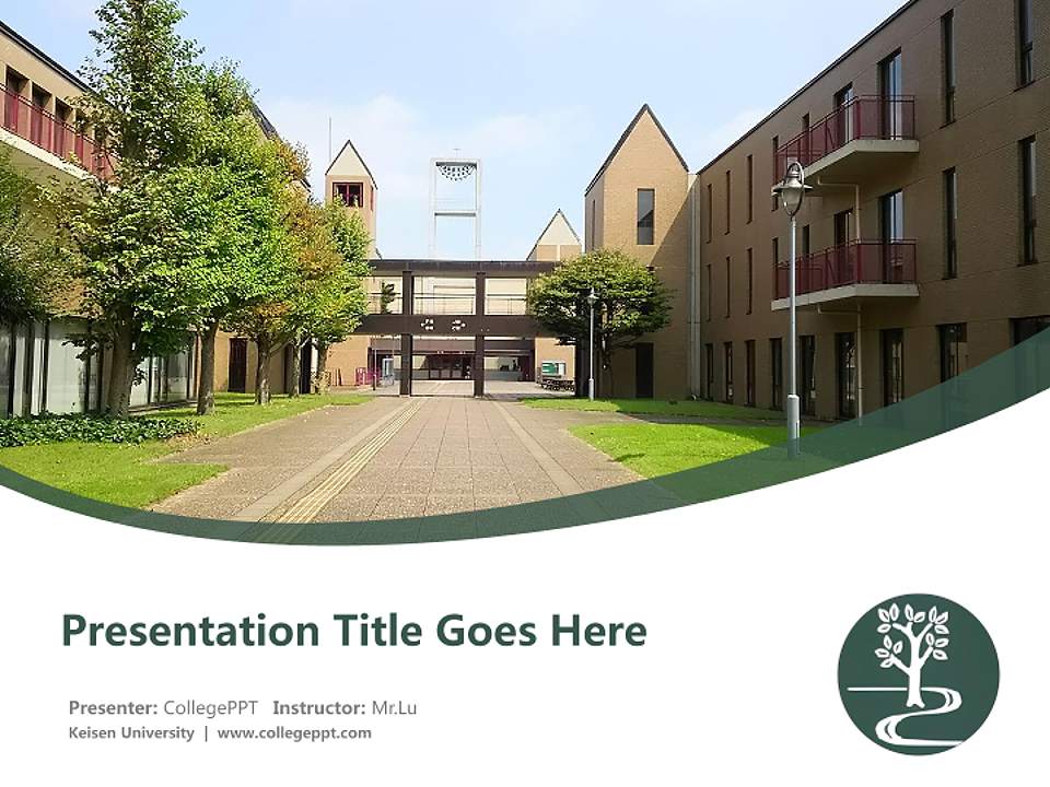 Keisen University Course/Courseware Creation PPT Template4:3 ratio PPT effect preview image5