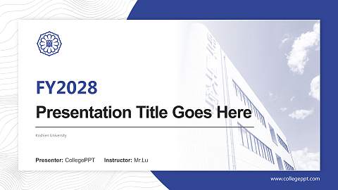 Koshien University Academic Presentation/Research Findings Report PPT Template