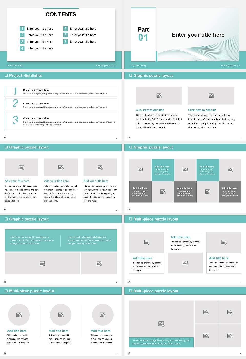 Koyasan University General Purpose PPT Template16:9 ratio PPT effect preview image2