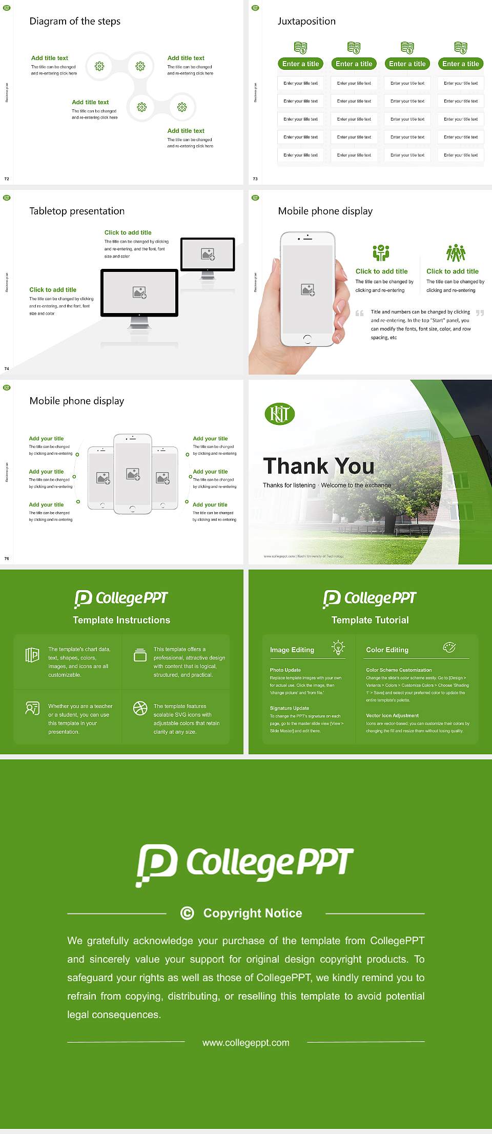 Kochi University of Technology Competition/Entrepreneurship Contest PPT Template4:3 ratio PPT effect preview image9