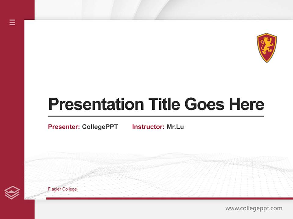 Flagler College Thesis Proposal/Graduation Defense PPT Template4:3 ratio PPT effect preview image5
