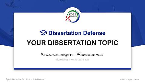 Kobe University of Welfare Graduation Thesis Defense PPT Template