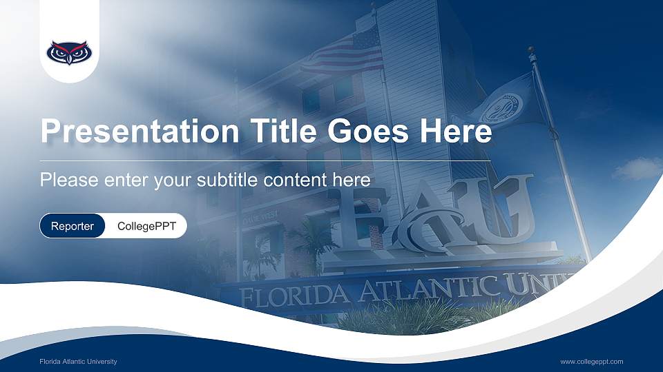 Florida Atlantic University Lecture Sharing and Networking Event PPT Template16:9 ratio PPT effect preview image