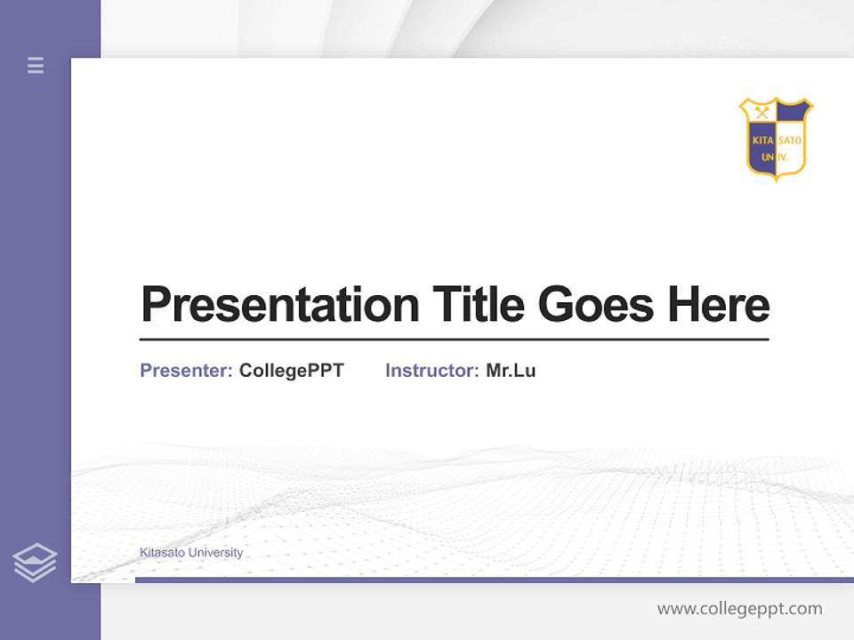 Kitasato University Thesis Proposal/Graduation Defense PPT Template4:3 ratio PPT effect preview image5