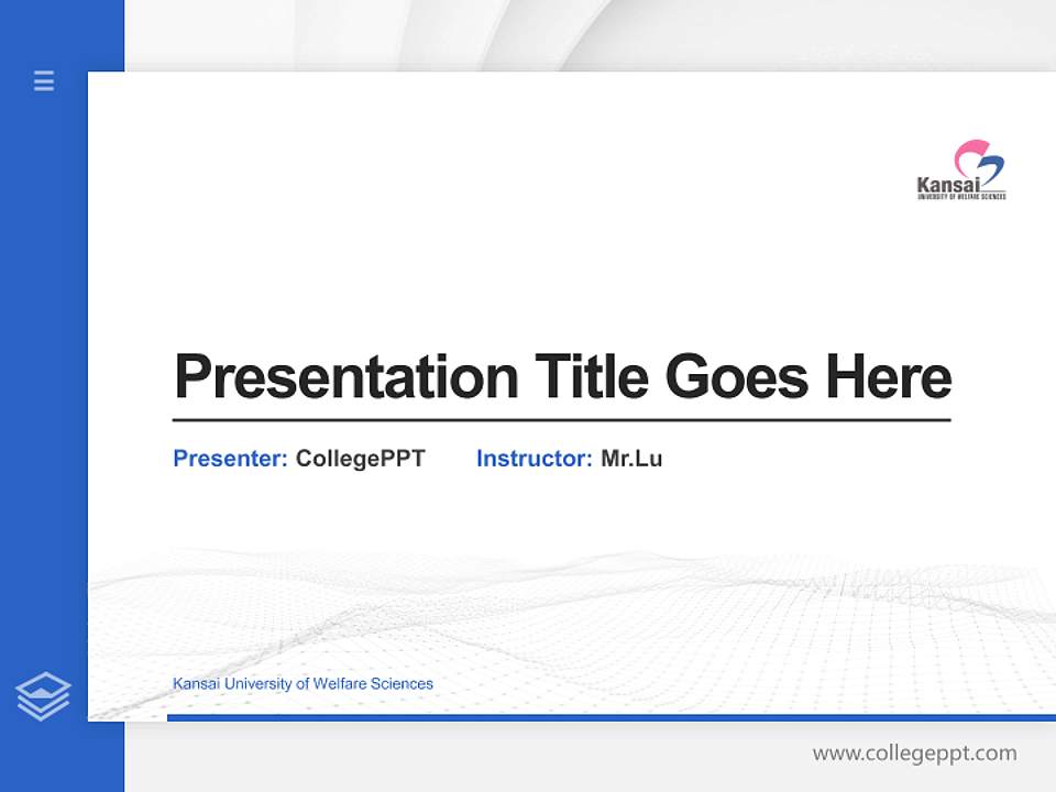 Kansai University of Welfare Sciences Thesis Proposal/Graduation Defense PPT Template4:3 ratio PPT effect preview image5