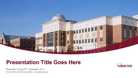 Florida Institute of Technology-Online Course/Courseware Creation PPT Template