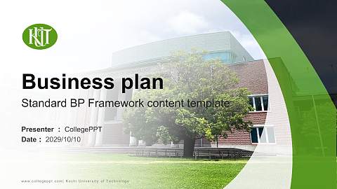 Kochi University of Technology Competition/Entrepreneurship Contest PPT Template