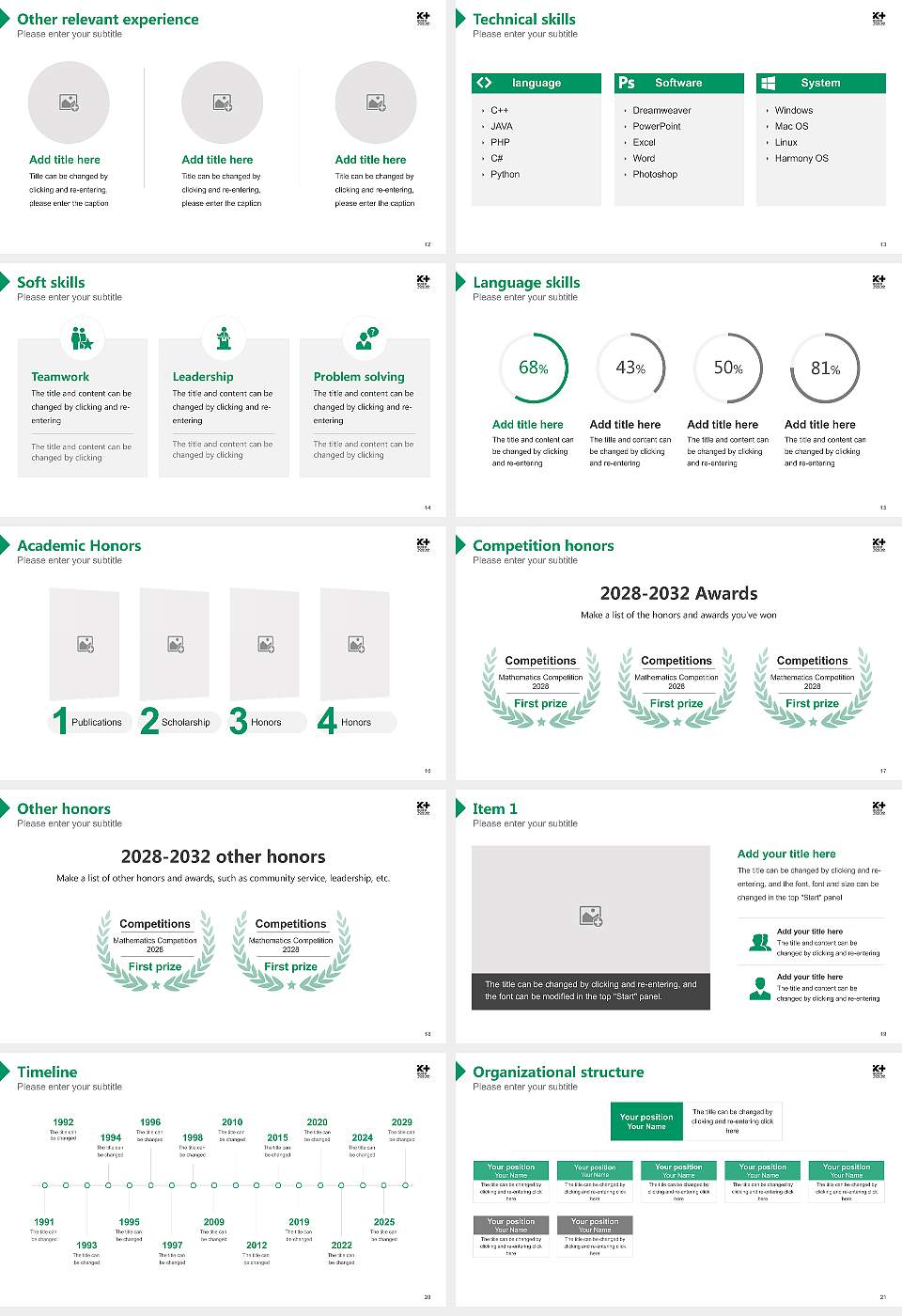 Kobe Tokiwa University Resume PPT Template16:9 ratio PPT effect preview image3
