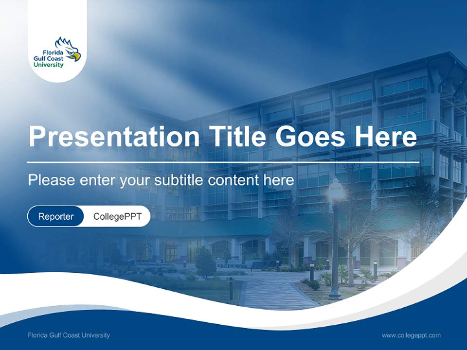 Florida Gulf Coast University Lecture Sharing and Networking Event PPT Template4:3 ratio PPT effect preview image4