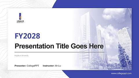 Kogakuin University Academic Presentation/Research Findings Report PPT Template