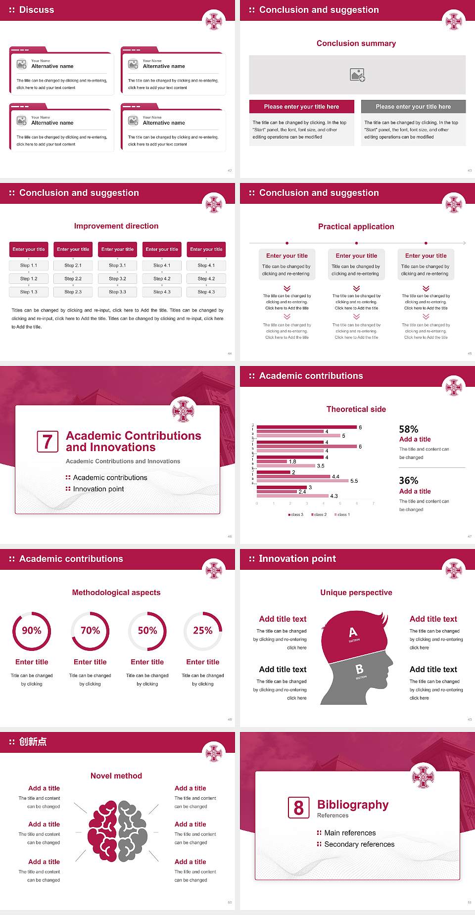 Kinjo Gakuin University Graduation Thesis Defense PPT Template4:3 ratio PPT effect preview image6