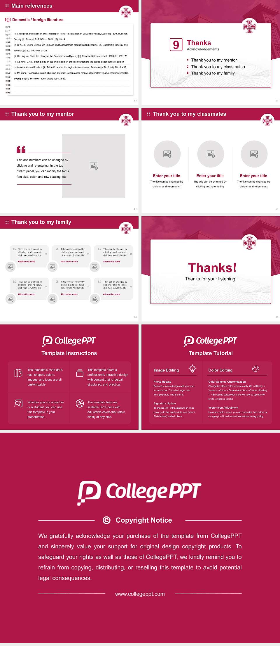 Kinjo Gakuin University Graduation Thesis Defense PPT Template4:3 ratio PPT effect preview image7
