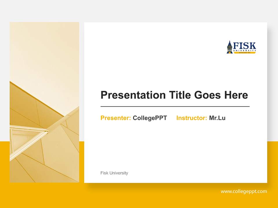 Fisk University General Purpose PPT Template4:3 ratio PPT effect preview image6
