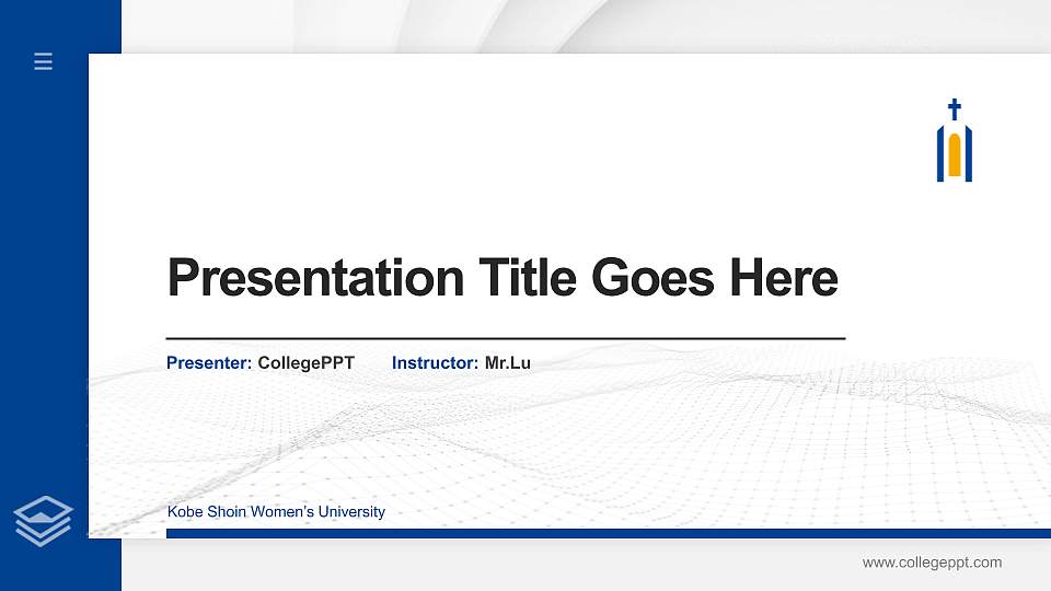 Kobe Shoin Women’s University Thesis Proposal/Graduation Defense PPT Template16:9 ratio PPT effect preview image