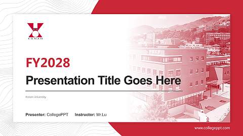 Konan University Academic Presentation/Research Findings Report PPT Template