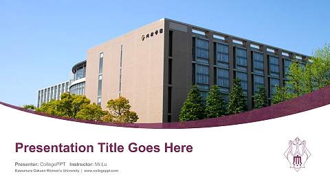 Kawamura Gakuen Woman’s University Course/Courseware Creation PPT Template