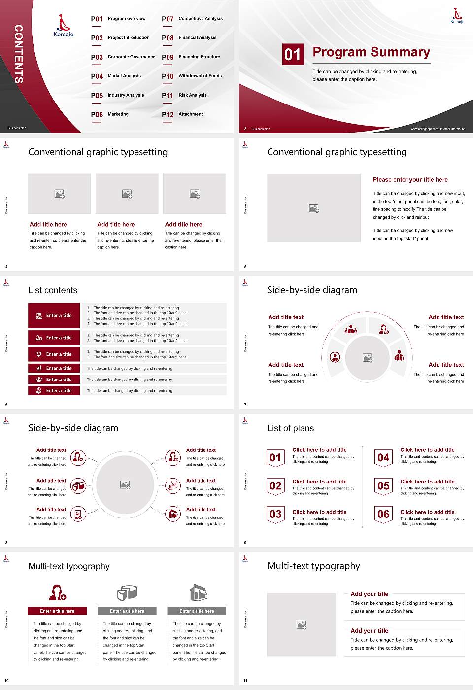 Komazawa Women’s University Competition/Entrepreneurship Contest PPT Template16:9 ratio PPT effect preview image2