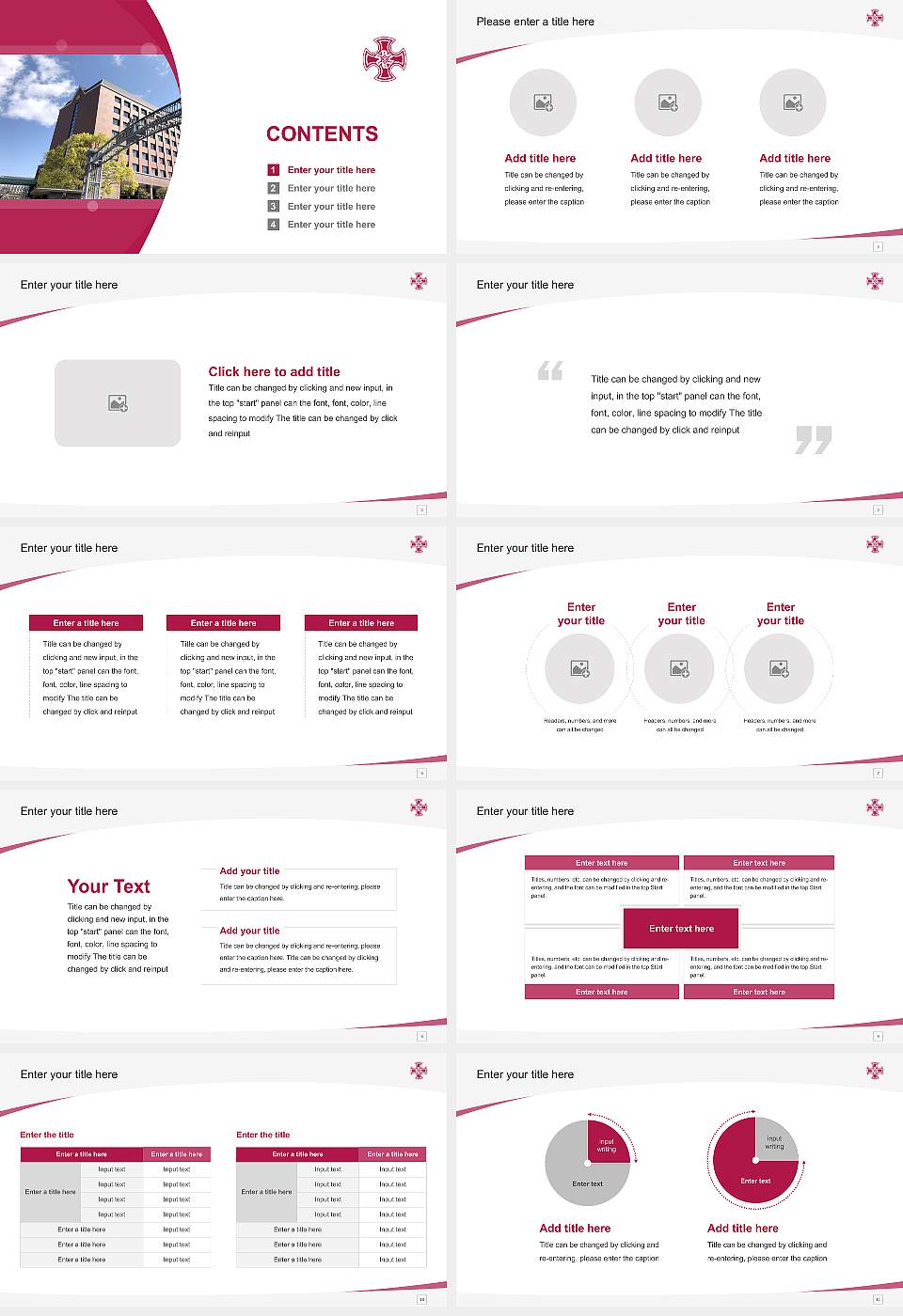 Kinjo Gakuin University Course/Courseware Creation PPT Template16:9 ratio PPT effect preview image2
