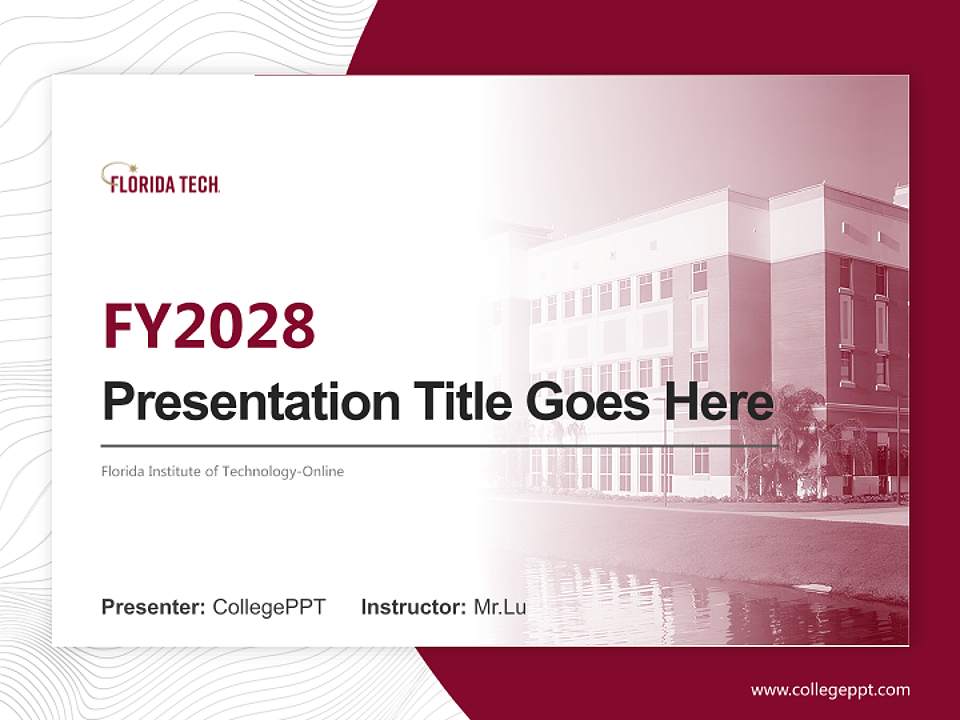 Florida Institute of Technology-Online Academic Presentation/Research Findings Report PPT Template4:3 ratio PPT effect preview image5