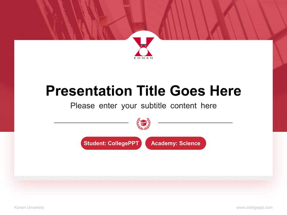 Konan University National Scholarship Defense PPT Template4:3 ratio PPT effect preview image4