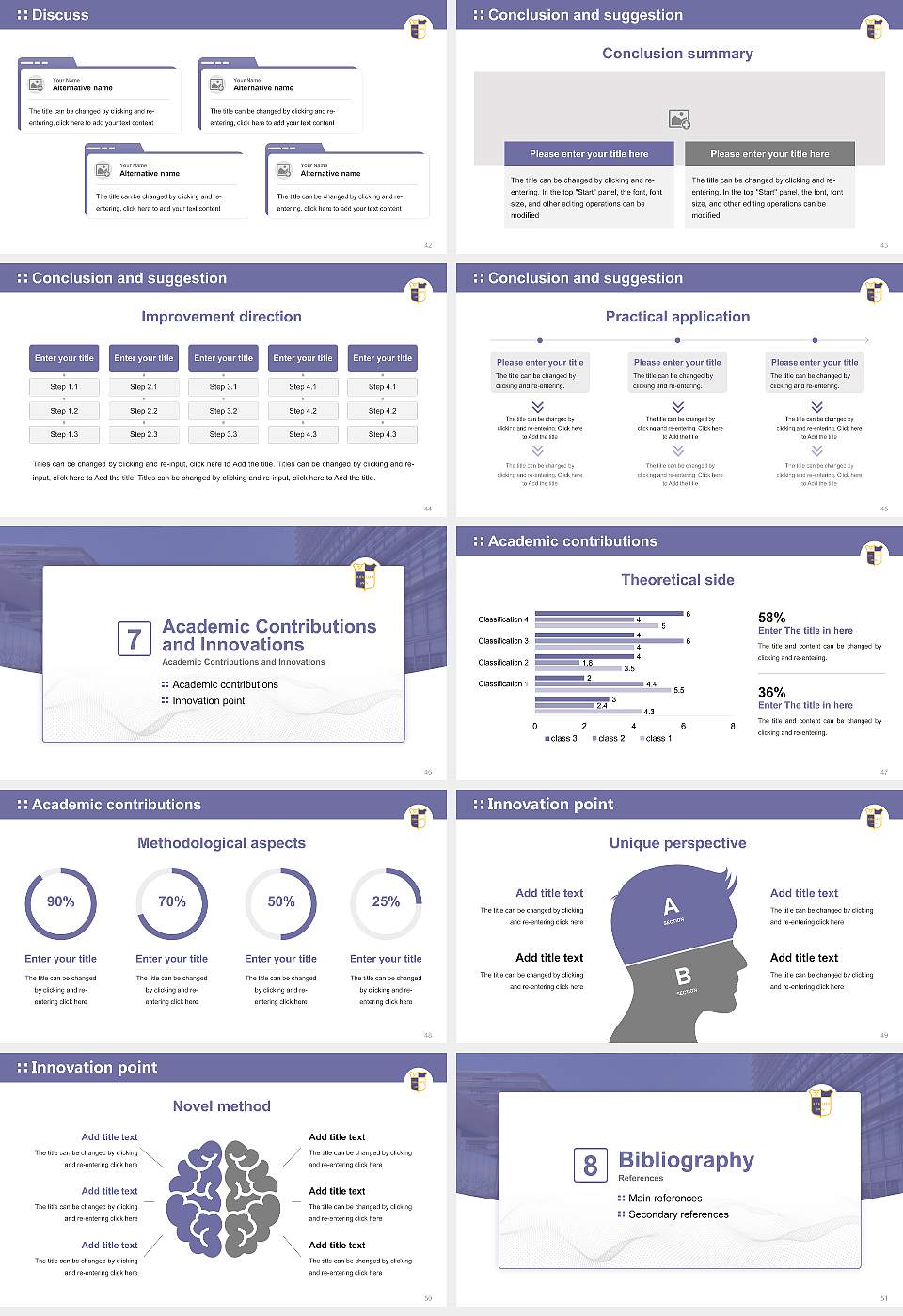 Kitasato University Graduation Thesis Defense PPT Template16:9 ratio PPT effect preview image6
