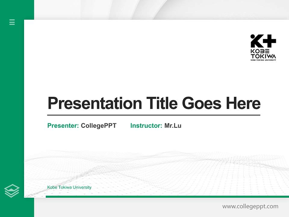 Kobe Tokiwa University Thesis Proposal/Graduation Defense PPT Template4:3 ratio PPT effect preview image5