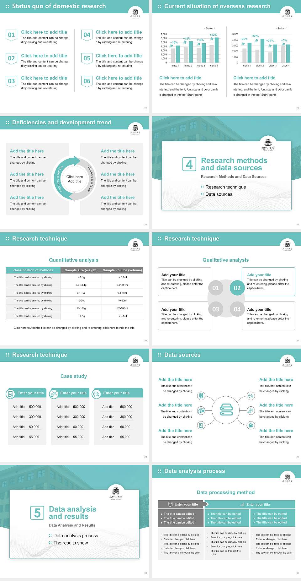 Koyasan University Graduation Thesis Defense PPT Template4:3 ratio PPT effect preview image4