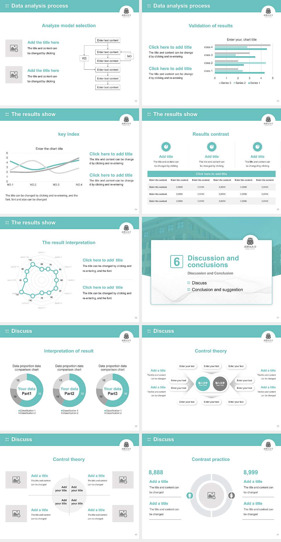 Koyasan University Graduation Thesis Defense PPT Template4:3 ratio PPT effect preview image5