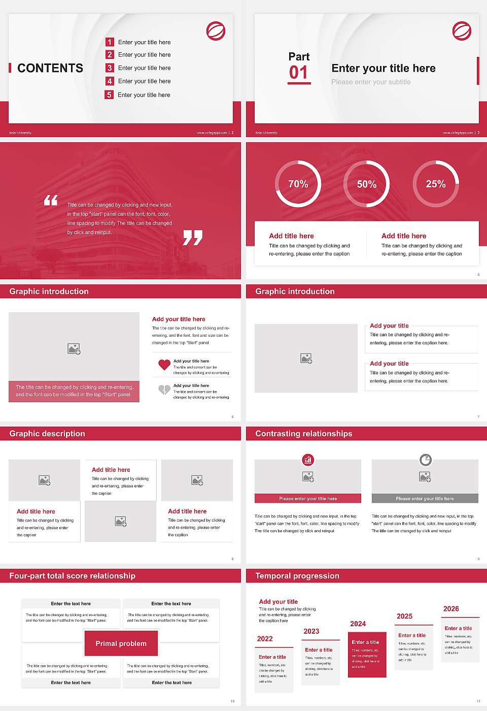 Keiai University Thesis Proposal/Graduation Defense PPT Template16:9 ratio PPT effect preview image2