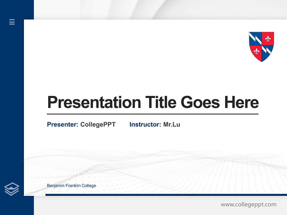 Benjamin Franklin College Thesis Proposal/Graduation Defense PPT Template4:3 ratio PPT effect preview image5