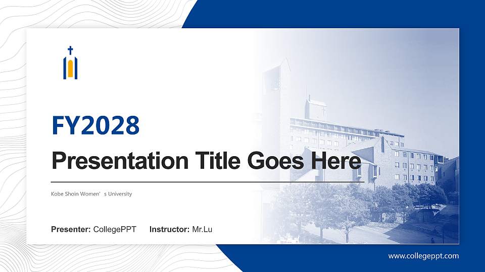 Kobe Shoin Women’s University Academic Presentation/Research Findings Report PPT Template16:9 ratio PPT effect preview image
