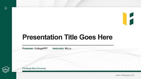 Fitchburg State University Thesis Proposal/Graduation Defense PPT Template
