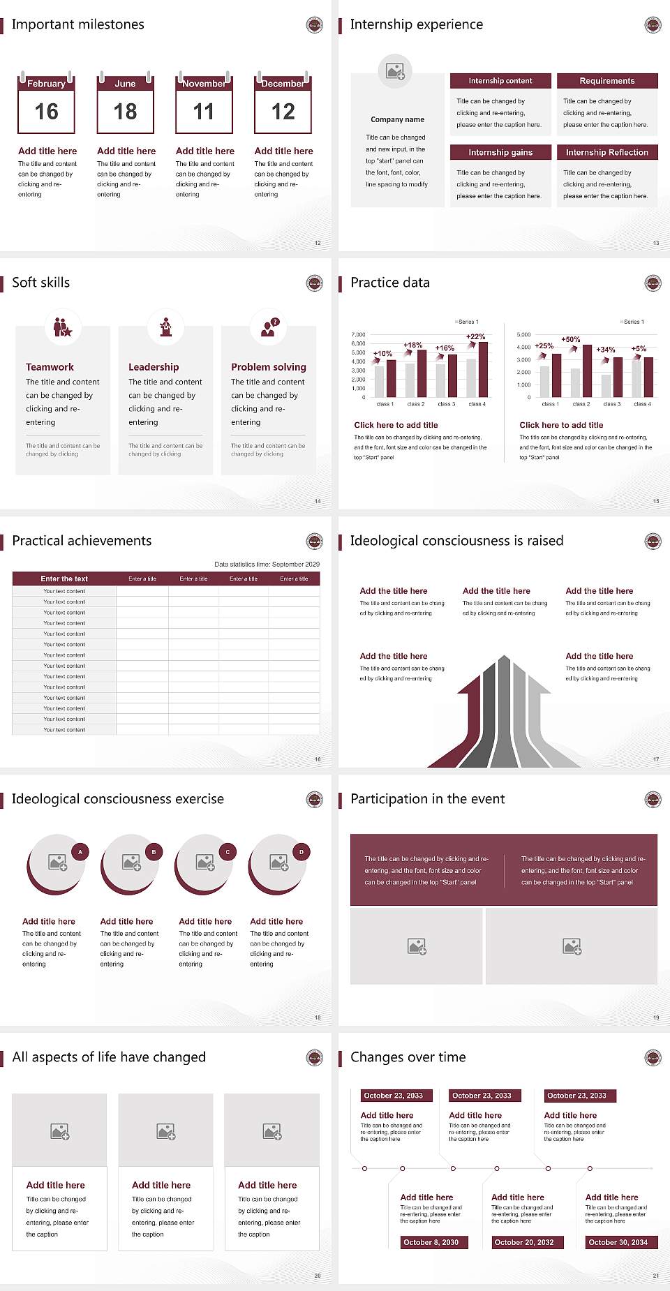 Florida State University National Scholarship Defense PPT Template4:3 ratio PPT effect preview image3