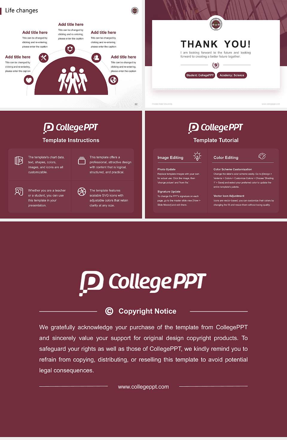 Florida State University National Scholarship Defense PPT Template4:3 ratio PPT effect preview image4