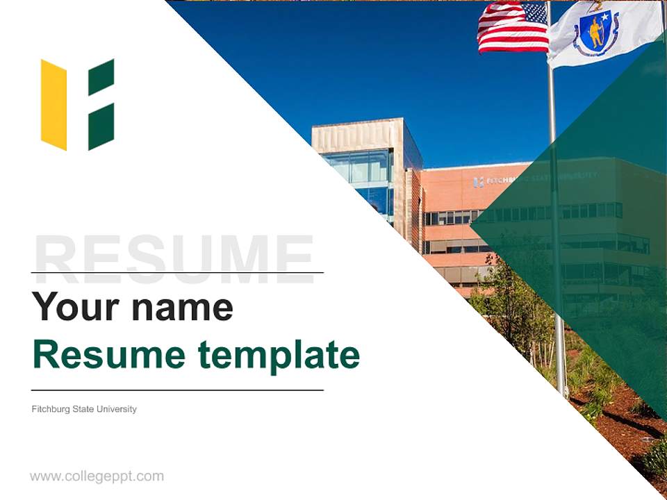 Fitchburg State University Resume PPT Template4:3 ratio PPT effect preview image5