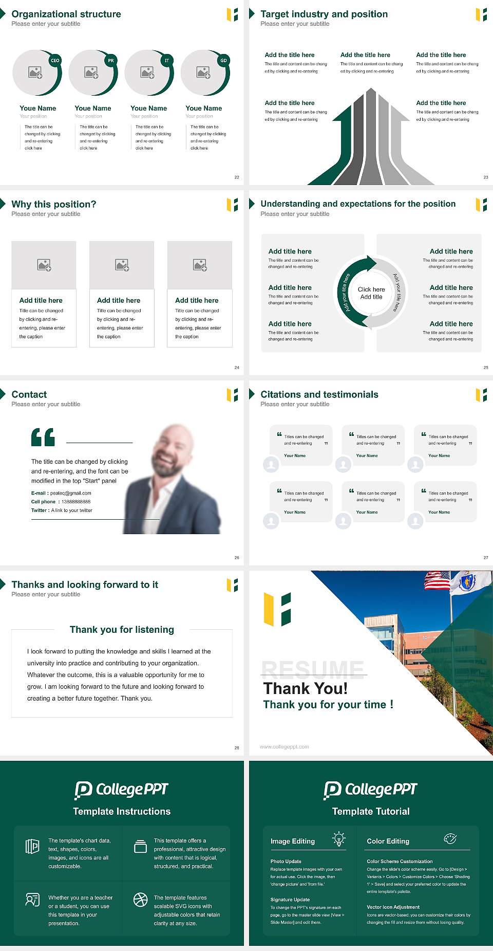 Fitchburg State University Resume PPT Template4:3 ratio PPT effect preview image4
