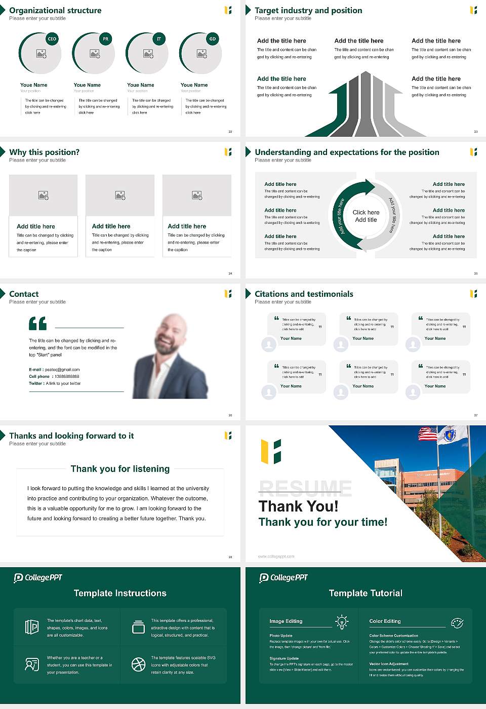 Fitchburg State University Resume PPT Template16:9 ratio PPT effect preview image4