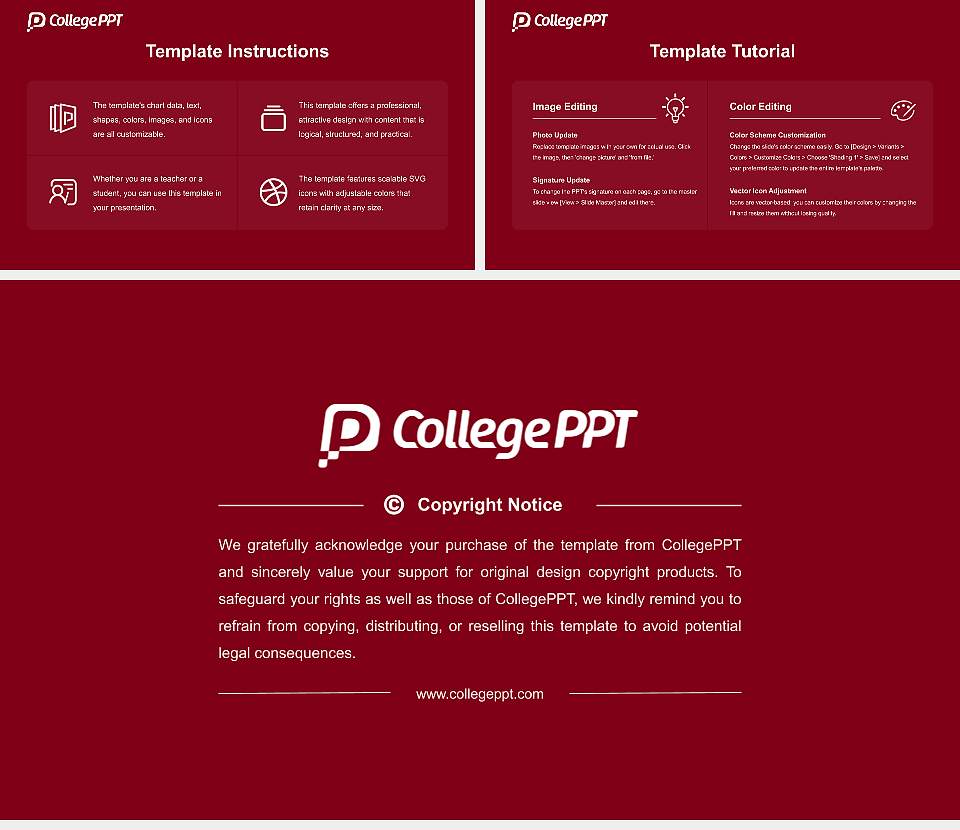 Kochi Gakuen University Academic Presentation/Research Findings Report PPT Template16:9 ratio PPT effect preview image5