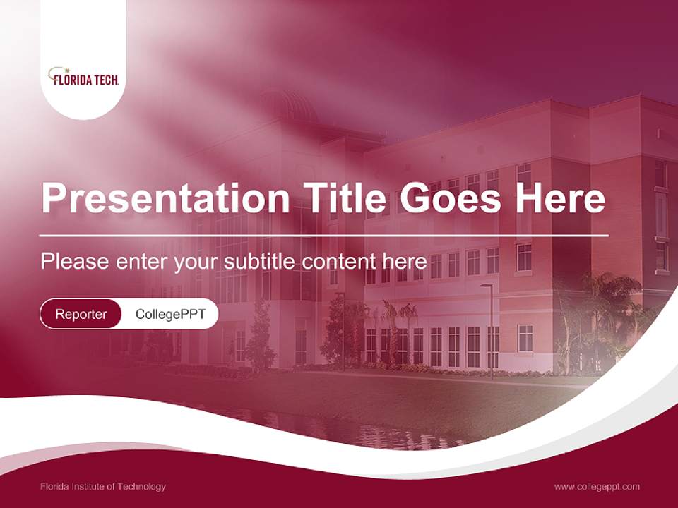 Florida Institute of Technology Lecture Sharing and Networking Event PPT Template4:3 ratio PPT effect preview image4