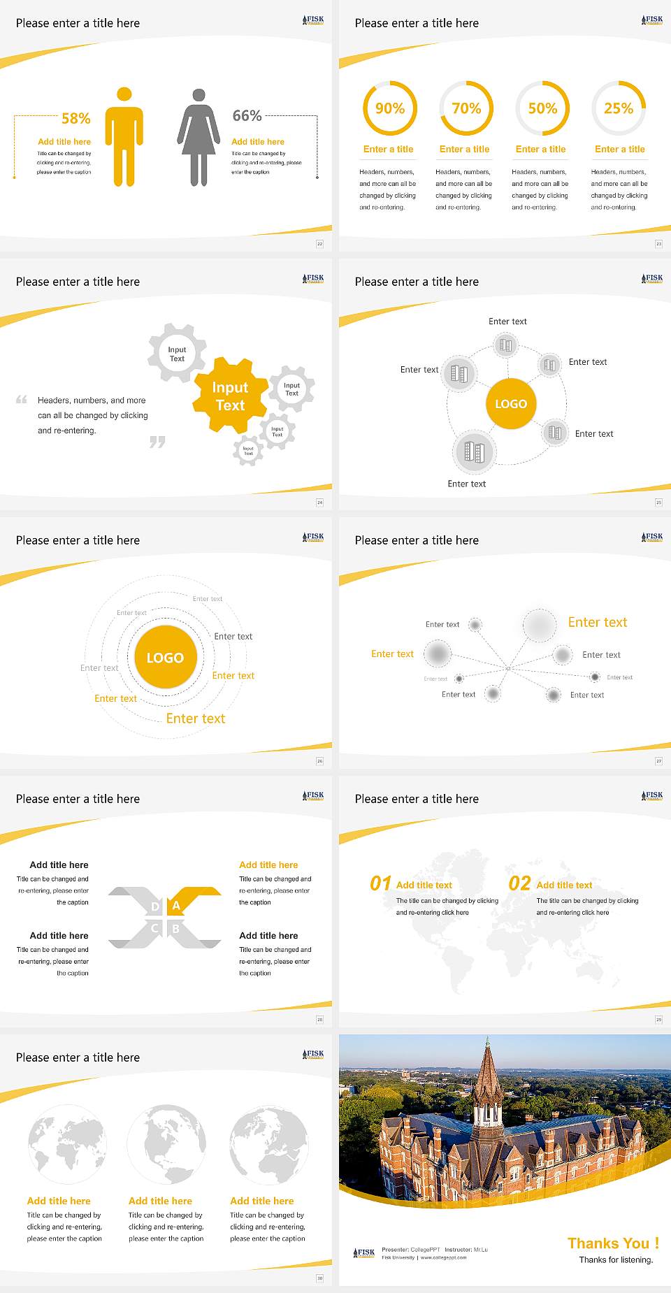 Fisk University Course/Courseware Creation PPT Template4:3 ratio PPT effect preview image4