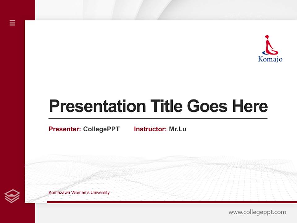 Komazawa Women’s University Thesis Proposal/Graduation Defense PPT Template4:3 ratio PPT effect preview image5