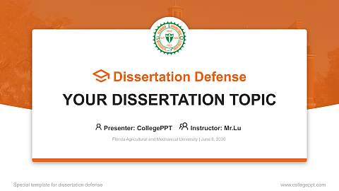 Florida Agricultural and Mechanical University Graduation Thesis Defense PPT Template