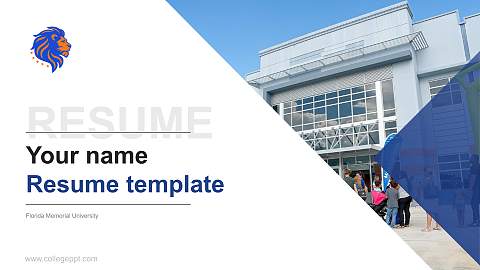 Florida Memorial University Resume PPT Template