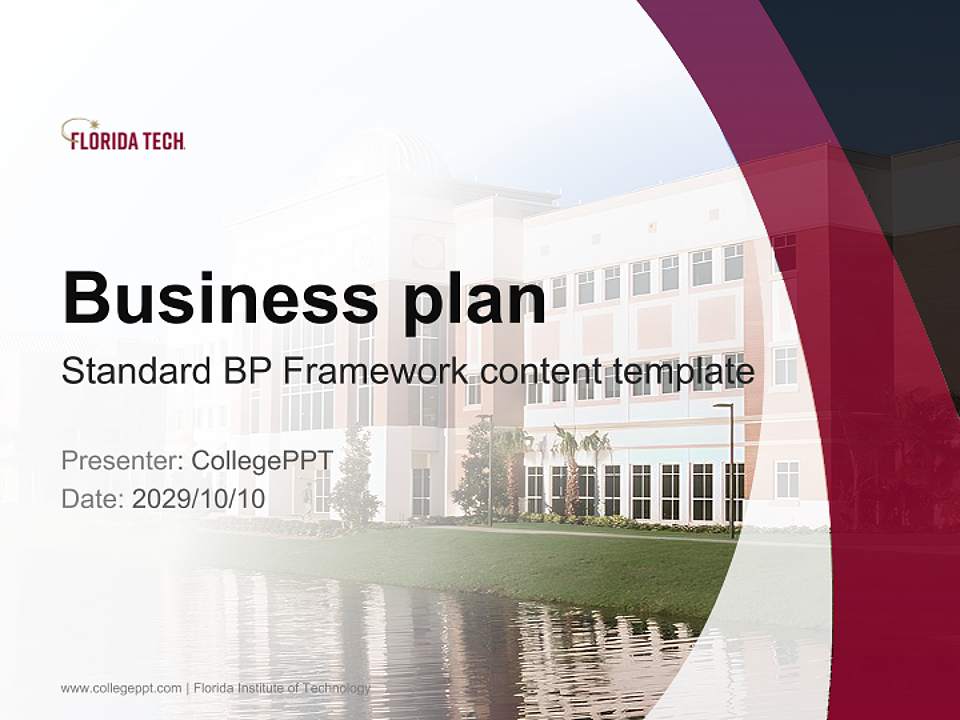 Florida Institute of Technology Competition/Entrepreneurship Contest PPT Template4:3 ratio PPT effect preview image9