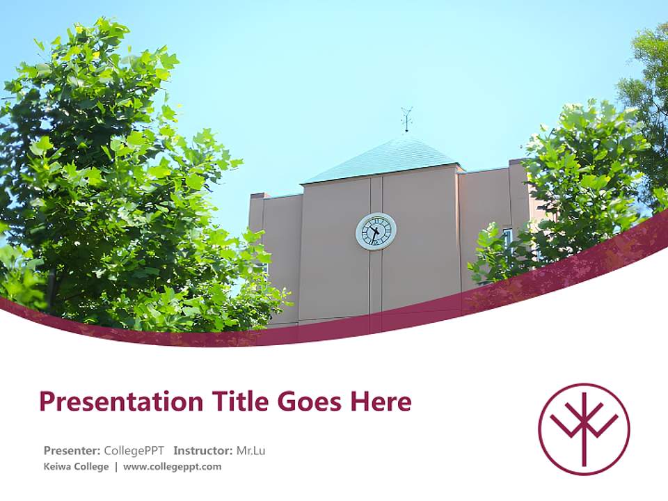 Keiwa College Course/Courseware Creation PPT Template4:3 ratio PPT effect preview image5