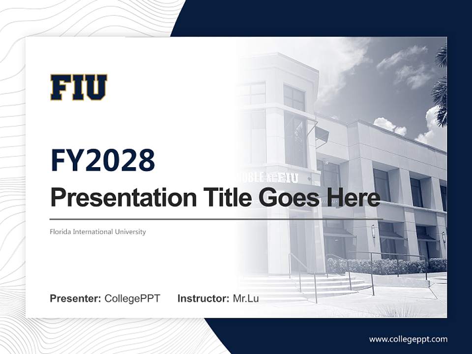 Florida International University Academic Presentation/Research Findings Report PPT Template4:3 ratio PPT effect preview image5