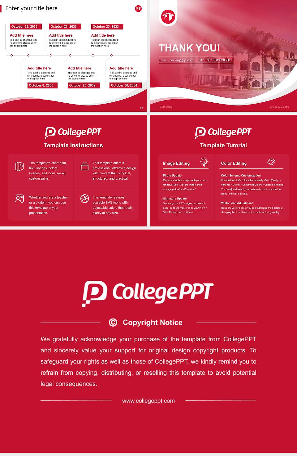 Florida College Lecture Sharing and Networking Event PPT Template4:3 ratio PPT effect preview image4