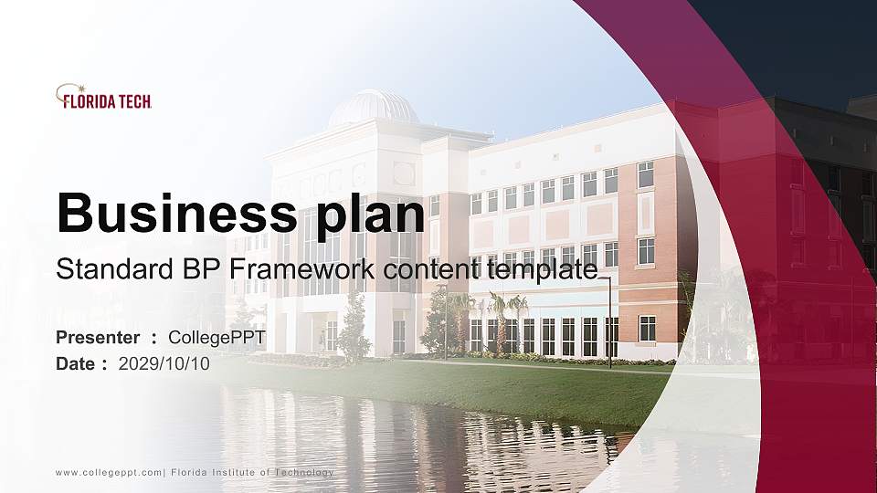 Florida Institute of Technology Competition/Entrepreneurship Contest PPT Template16:9 ratio PPT effect preview image